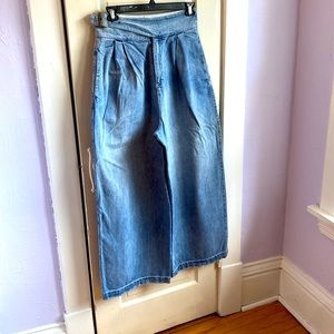 Free People High Waist Wide Leg Jeans- size 12